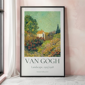 Van Gogh Art Print, Van Gogh Exhibition Poster, Van Gogh Painting, Nature Landscape Art, Garden Wall Art, Museum Poster, Digital Download
