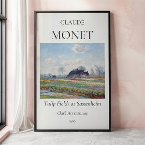Claude Monet Kunstdruck, Tulpenfelder bei Sassenheim, Monet Ausstellungsplakat, Monet Malerei, Vintage Wohnort Plakat, berühmte Künstlerposter