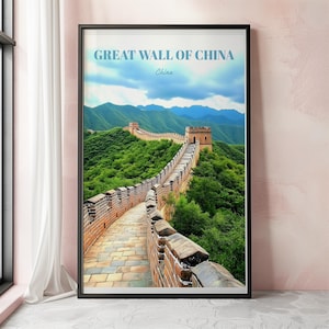 Great Wall Of China Poster Print, Ancient Chinese Wall Art For Home Decor, China Travel Architecture Gift, Historical Asian Landscape Art