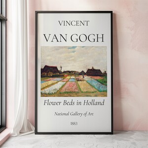Van Gogh Art Print, Flower Beds in Holland, Van Gogh Exhibition Poster, Van Gogh Painting, Flowers Wall Decor, Floral Printable Poster