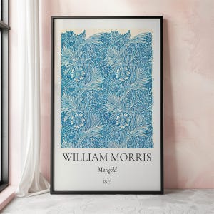 William Morris Print, William Morris Poster, Morris Wall Art, Floral Pattern Print, Blue Flower Art, Vintage Flower Poster, Art Nouveau