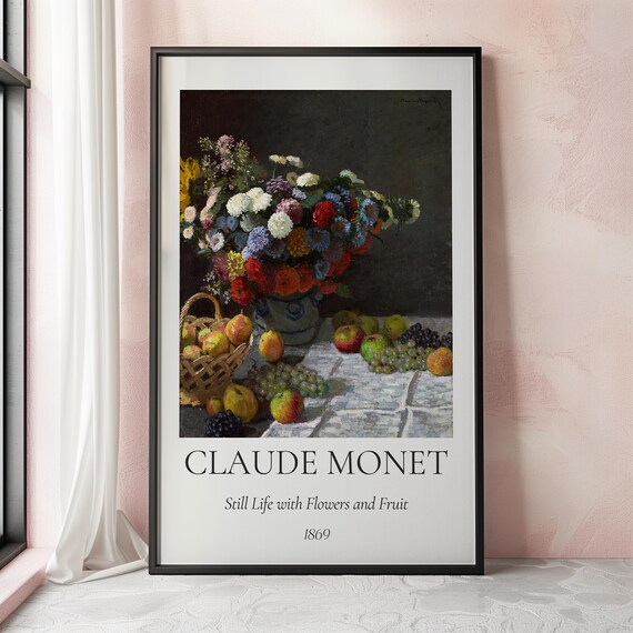 複製画 モネ 静物画 複製絵画 額装品 世界の名画 クロード・モネ 菊の