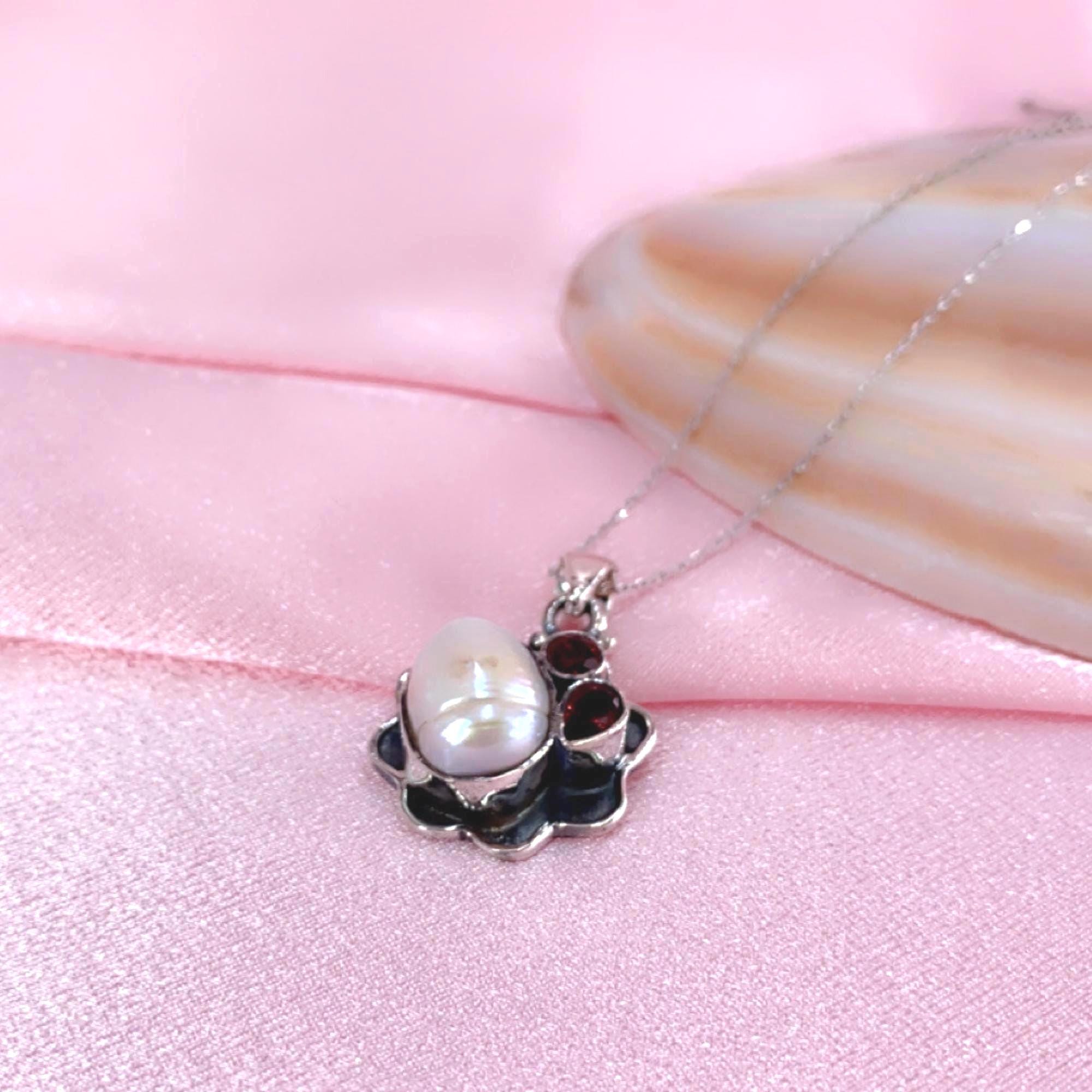 Jeweloporium Collana Boho In Argento Sterling 925 Con Lapislazzuli, Onice, Cristallo E Granato - Fatto A Mano In India, Pietre Naturali - 3