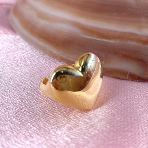 14K Gold Plated Sterling Silver Heart Ring: Adjustable Boho Jewelry,Gift For Her