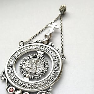 27 grams silver orthodox Guardian Angel Car pendant Orthodox Charm Car Mirror Hanging Accessories Protection Gift Christian 12x4.5cm