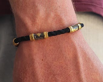 handmade 4mm silk & 925 silver Christian bracelet, Orthodox Icon Bracelet, Christian Gift, Religious Greek Orthodox Armband Protection Charm