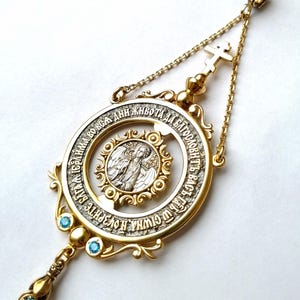 Guardian Angel Icon Car pendant Handmade Orthodox Car accessory Men&#39;s Protection Mirror Hanging, Car Charm, Religious car decoration