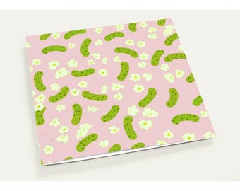 Quirky Pickle Popcorn Grußkarten - Handgezeichnete, wunderliche Geburtstagsnotizen (10er Pack)