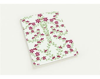 Handgezeichnete Grußkarten mit roten Blüten - umweltfreundlich, mit abgerundeten Ecken