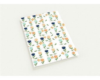 Hand-Drawn Garden Card Pack (10) - Whimsical Butterflies & Caterpillars - Personalized Greeting Cards for Any Occasion