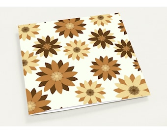 Handgezeichnete Blumen Grußkarten | 10er-Packung Erdtöne Geburtstags-Dankesschöne