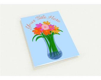 Handillustrierte Blumenvasenkarten, personalisierte Grußkarten (10er-Pack)