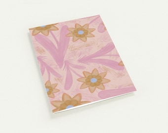 Handgezeichnete, abstrakte Goldblüten-Grußkarten (10er-Pack) - Individuell anpassbar & umweltfreundlich