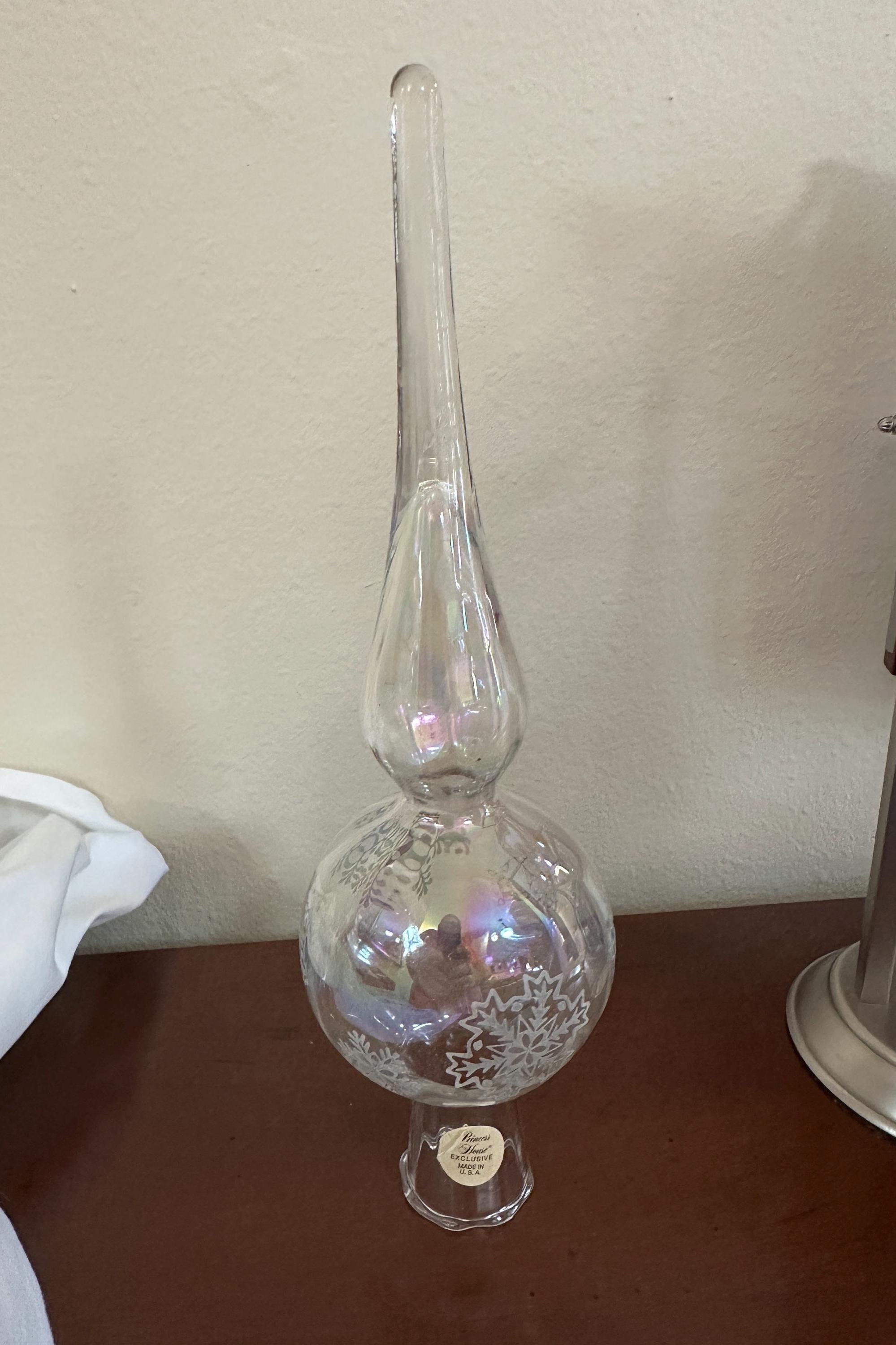 Vintage Princess House Crystal Christmas Tree Topper- Free Shipping