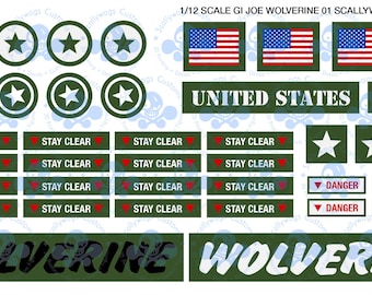 1:12 Scale GI Joe Wolverine Decals