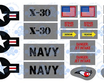 1:12 Scale GI Joe Conquest Decals
