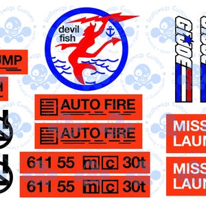 ハル7さま専用　オレカンペキデバイスG（動作確認済)オレカクチョウカード5章付き 1:12 Scale GI Joe Devilfish Decals - Etsy