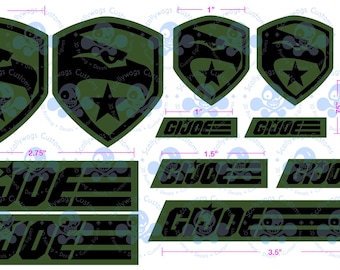 1:12 Scale GI Joe Modern Logos Decals