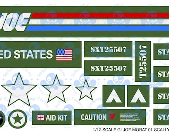 1:12 Scale GI Joe Mobat Decals