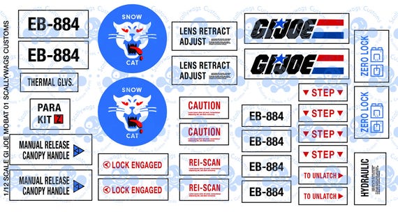 1:12 Scale GI Joe Snowcat Decals - Etsy