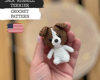 Mini Jack Russell Crochet Pattern: No-Sew Amigurumi Dog (PDF Pattern)