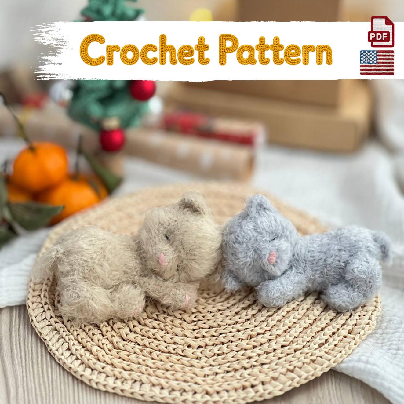 40 Kitty Crochet Patterns: Create Adorable Feline Friends at Home 24 Sleeping kitten Crochet Pattern in format: Miniature