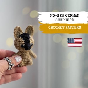 Mini Schäferhund Häkelanleitung: No-Sew Amigurumi Hund (PDF Download
