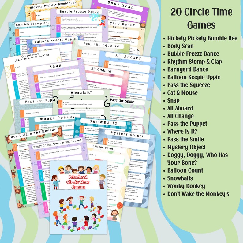 Preschool Circle Time Songs & Games Bundle: PLR Resell Rights ...