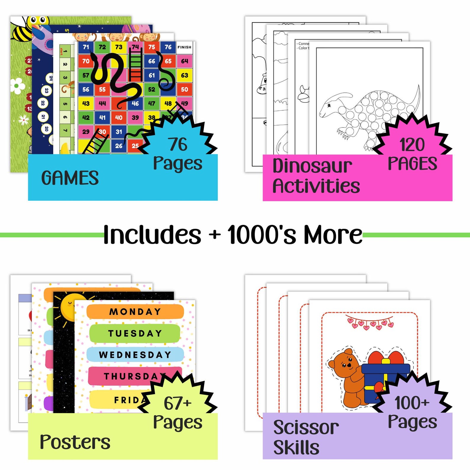 PLR-MRR 15,000+ Kids Activity Pages With PLR Rights | Preschool ...