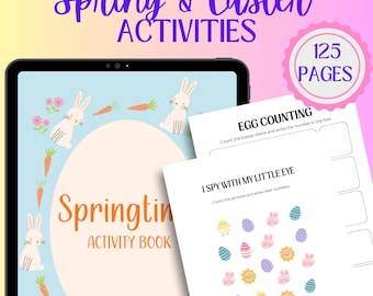 Easter & Spring Activity Book: Educational Games for Preschool and Kindergarten Kids, Fun Learning Pages