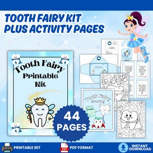 Tooth Fairy Memory Kit with Activities | Printable Tooth Fairy Kit for Toddlers & Kids | Digital Download
