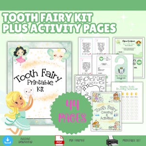 Tooth Fairy Memory Kit with Activities | Printable Tooth Fairy Kit for Toddlers & Kids | Digital Download