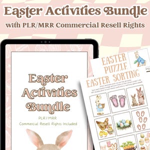 Easter Activities Bundle for Young Learners with PLR and MRR Commercial Resell Rights