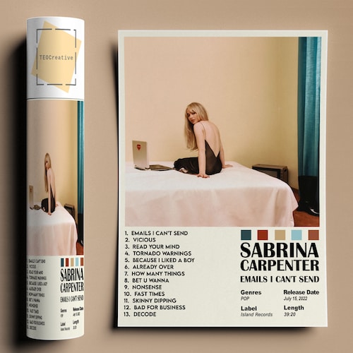 Sabrina Carpenter emails I Can't Send Vintage Etsy Australia