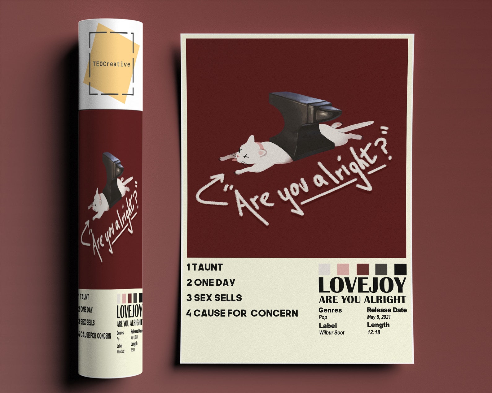 Lovejoy Poster Are You Alright Poster Lovejoy Album Cover Etsy