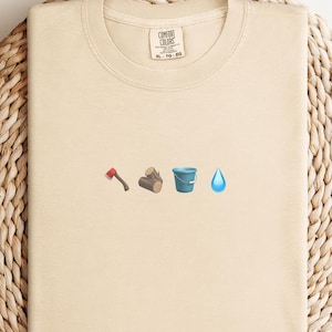 チョップウッドキャリーウォーターTシャツ - 禅仏教の引用Tシャツ マインドフルな生活へのギフト ミニマリストの知恵 ヨガ 瞑想 スピリチュアルギフト