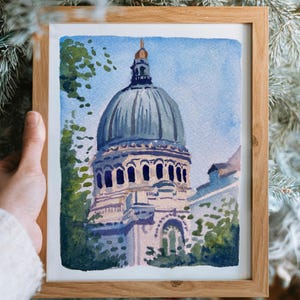 United States Naval Academy Chapel Watercolor Print