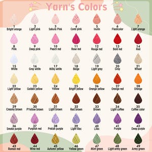 Puede incluir: Un gr&aacute;fico que muestra 49 colores de hilo diferentes con sus nombres. Los colores de hilo est&aacute;n dispuestos en filas y columnas. Los colores de hilo incluyen naranja brillante, rosa claro, rosa sakura, rosa coral, inulina, color carne, naranja claro, rosa, rosa oscuro, rojo melocot&oacute;n, rojo rosa, rojo rojo, rojo intenso, rojo, blanco, blanco gris, blanco lechoso, beige, gris claro, gris, trigo, amarillo claro, amarillo dorado, amarillo, amarillo brillante, amarillo naranja, rojo naranja, naranja, marr&oacute;n crema, marr&oacute;n amarillo, marr&oacute;n claro, marr&oacute;n rojo, marr&oacute;n, caf&eacute; claro, color caf&eacute;, morado humo, rojo p&uacute;rpura, p&uacute;rpura rosado, lila claro, lila, morado, morado oscuro, rojo romano, rojo vino, amarillo oto&ntilde;o, verde amarillo, verde menta, verde ej&eacute;rcito claro y verde ej&eacute;rcito.