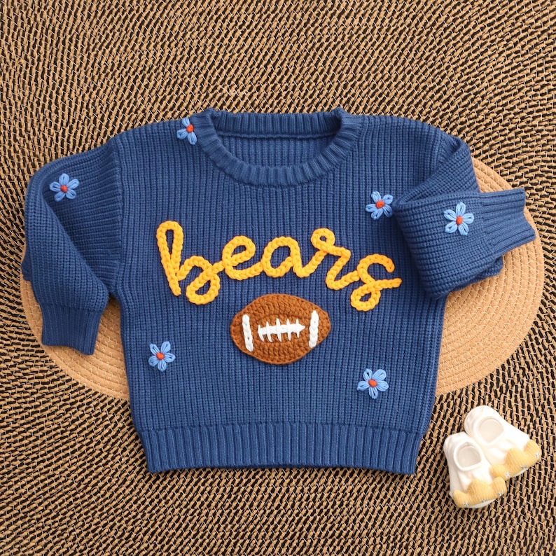 Suéter de fútbol bordado, suéter deportivo personalizado, atuendo para niños y jóvenes, regalos divertidos de fútbol, regalo personalizado para bebé. imagen 13