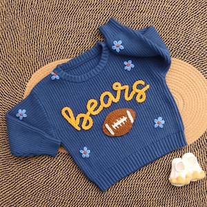 Suéter de fútbol bordado, suéter deportivo personalizado, atuendo para niños y jóvenes, regalos divertidos de fútbol, regalo personalizado para bebé. imagen 10