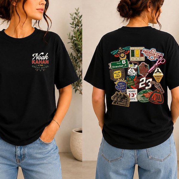 Noah Kahan The Divide Tour T-Shirt 2 Sides, Comfort Colors K-Pop Merch 2026 Shirt, World Tour 2026, I'll Leave Porch Light On Concert