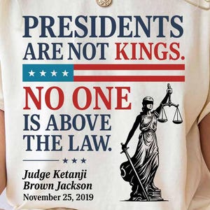 No Kings In America Protest Shirt, Anti-Trump Resistance Tee, Political Activist Poster, Resist Fascism Protest Tee, No One Is Above The Law