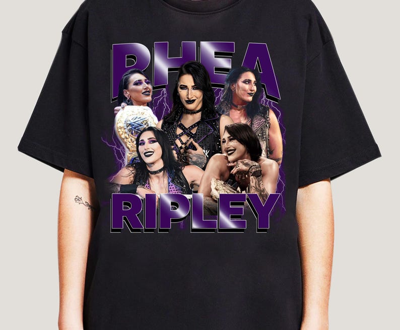 Camiseta de Rhea Ripley de WrestleMania, Sudadera de lucha libre, Camiseta de Smackdown, Regalo para él, Camiseta de luchador infantil, Ropa para fans de la WWE imagen 3