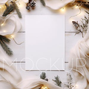 クリスマス招待状モックアップ PSD ディナー招待状モックアップ 5x7 美的招待状モックアップ パーティー招待状モックアップ Canva テンプレート