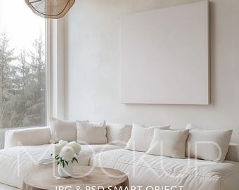 Canvas mockup, display, vierkant frame, canvas mockup, wanddecoratie, canvas mockup, PSD kunstprint, wand mockup, foto canvas mockup, schilderij, luxe huis