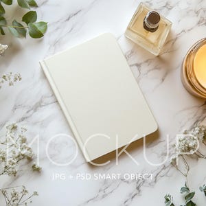 Hardcover Journal Mockup PSD Aesthetic Book Mock Up for eBook Canva Template Notebook Cover Mockup KDP eBook Cover Mockup