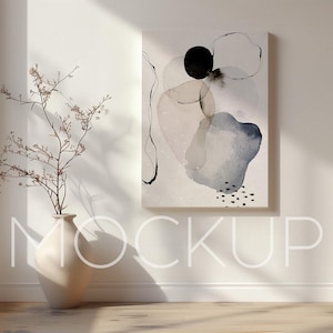 5X7 Ratio Canvas Mockup Display Minimalistischer Rahmen Mockup Canvas MockUp PSD Smart Objekt Kunstdruck Mockup Vertikaler Rahmen MockUp Canva JPG