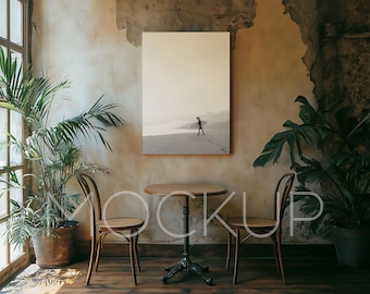 Canvas Mockup Vertical Frame Mockup Canvas PSD Mockup 5x7 Wall Art Canvas Mock Up Coffee Shop Mockup Canva Template Wall Frame Mockup PSD
