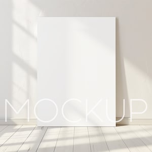 5x7 Ratio Canvas Mockup für Kunstdruck Vertikale Matte Leinwand MockUp Display Minimalistisches Poster Mockup Canva Vorlage PSD Smart Objekt Rahmen