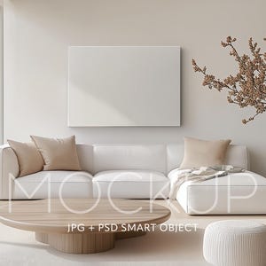 Horizontal Canvas Mockup Wall Art Mockup PSD Canvas Frame Mock Up Minimalist Canvas Mockup Canva Template Mockup 7x5 Painting Mockup